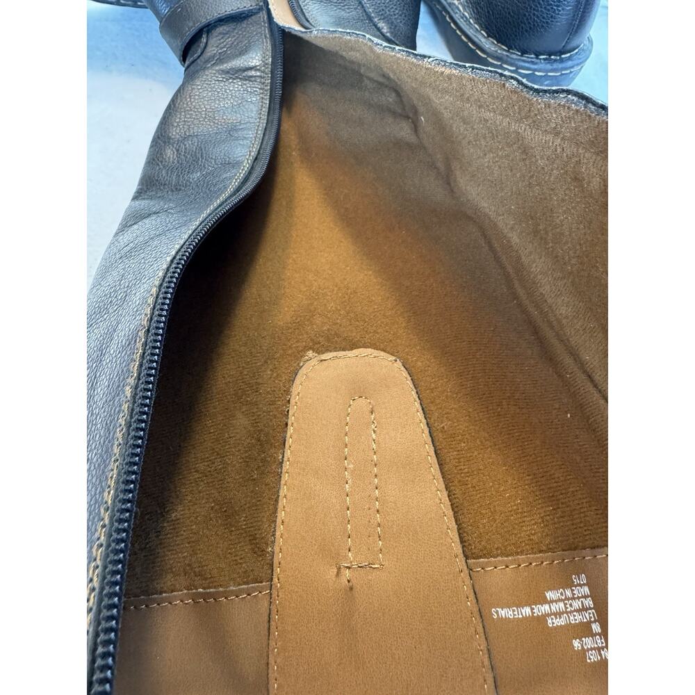 CABELAS Pebbled Leather Tall Knee Riding Boot Black Sz 8.0 - Picture 9 of 10